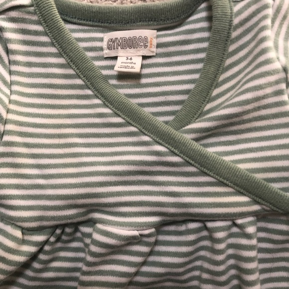 Green striped summer set for baby girl by Gymboree baby size 3-6 months - Picture 2 of 2